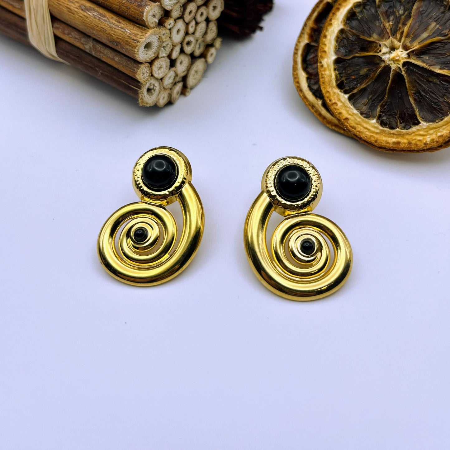 Golden Spiral Elegance - Temple Jewelry