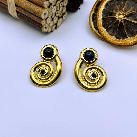 Golden Spiral Elegance - Temple Jewelry