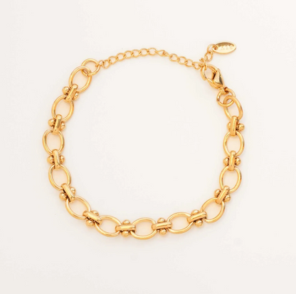 Golden Elegance Link Bracelet - Temple Jewelry